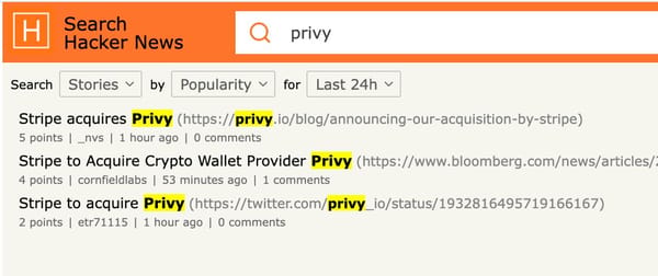 privy acquisition not getting any points on HN