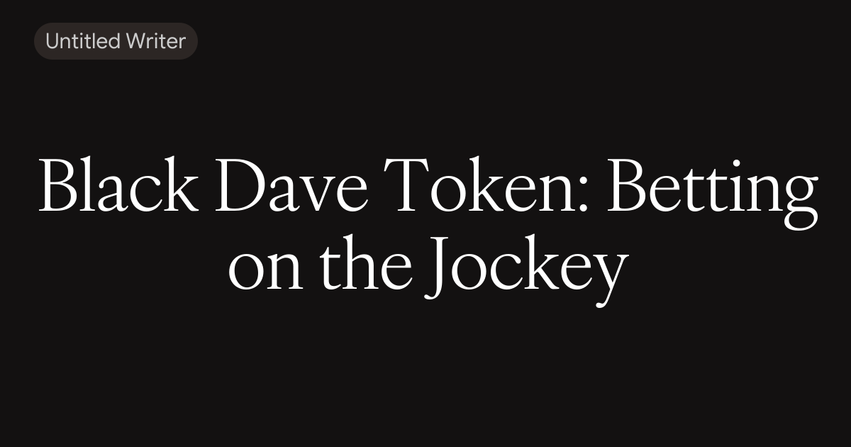 Betting on the jockey