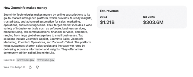 sales navigator account IQ revenue estimates