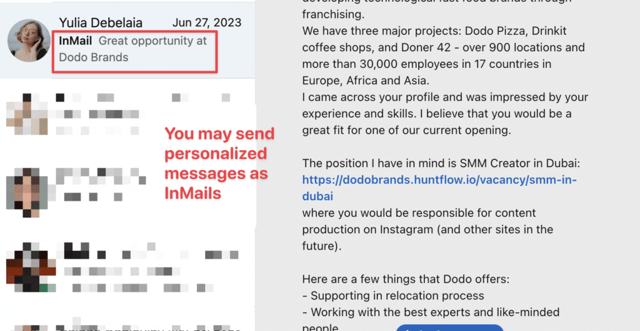 send inmails on linkedin for better reach