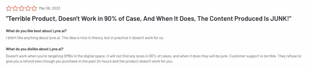 lyne review G