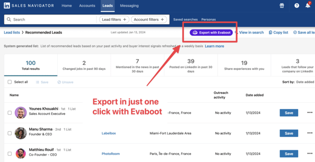 processus d'exportation Evaboot vs Skrapp