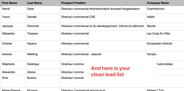 Export quality leads with evaboot from sales navigator