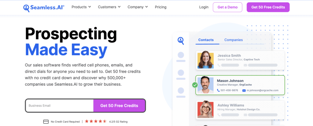 seamless.ai ai-based search engine for b2b prospecting campaigns