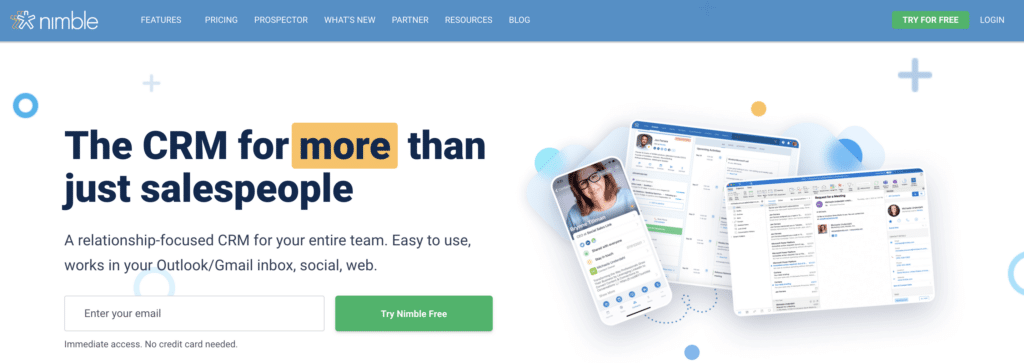nimble chrome extension for collecting company contact information