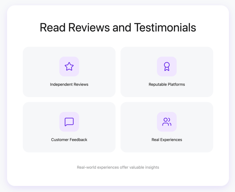 Read Reviews and Testimonials