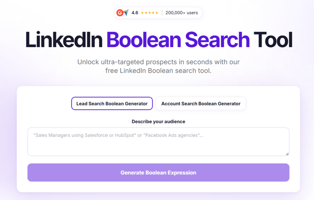 Boolean search tool