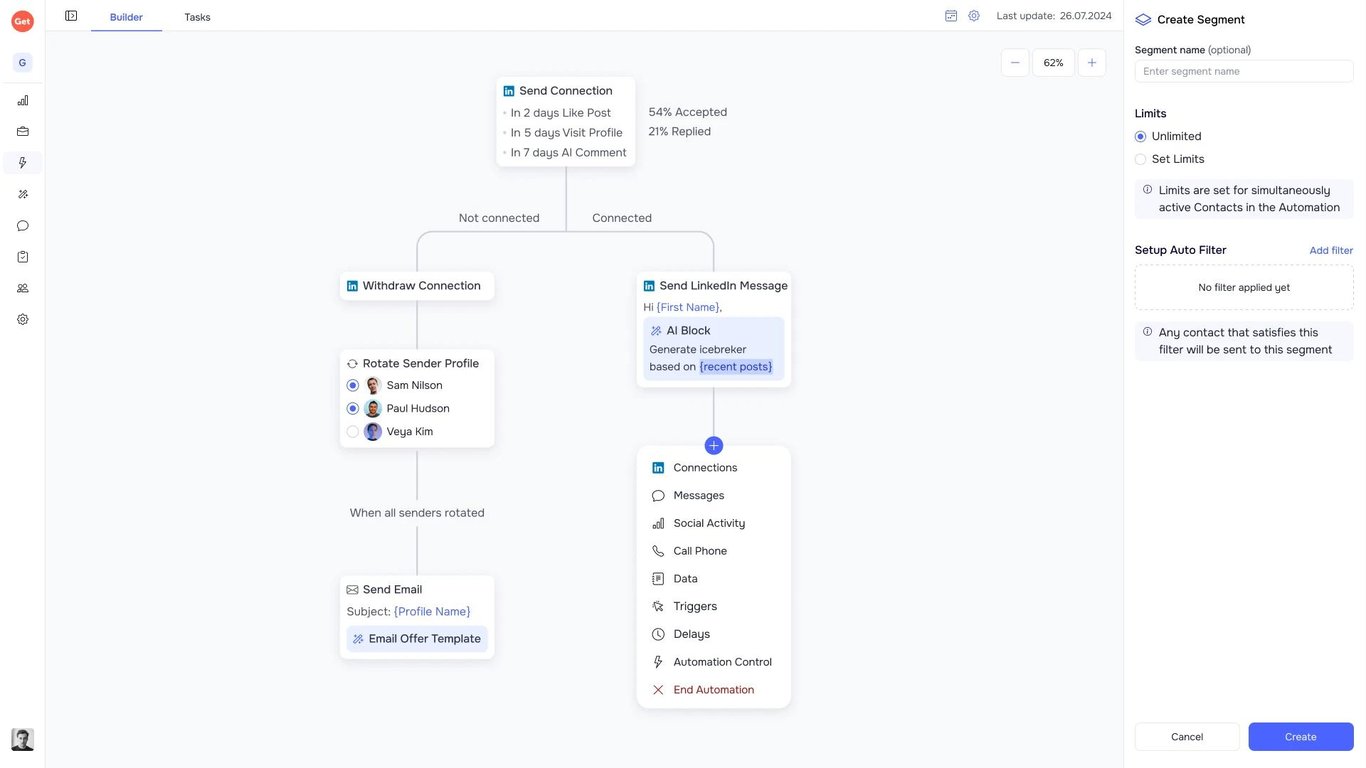 get sales multistep sequence
