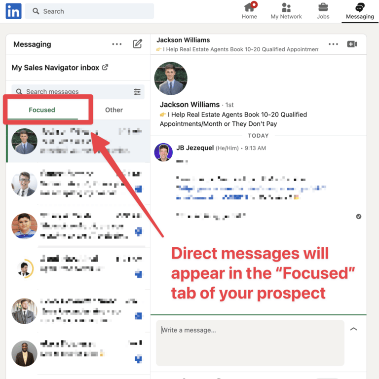 linkedin direct messages