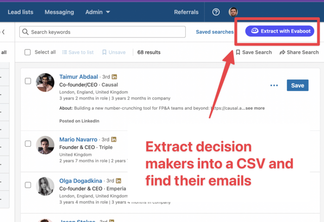 Estrai i decision maker in file CSV e scopri le loro mail