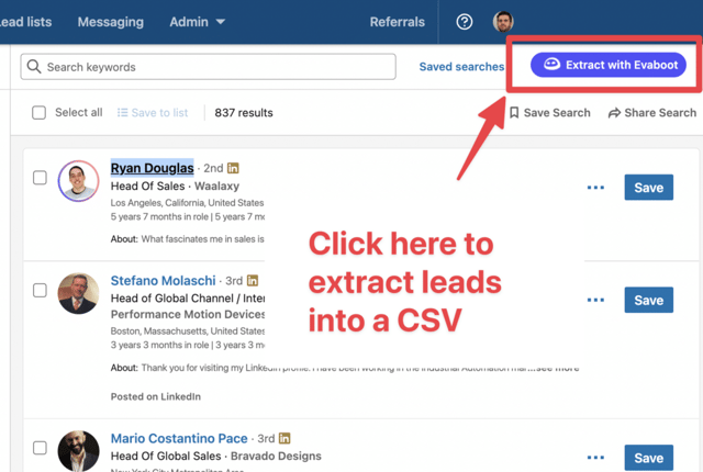 Clicca qui per estrarre i lead in file CSV