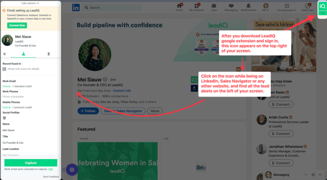 comment utiliser l'extension chrome leadiq pour extraire des leads et leurs informations