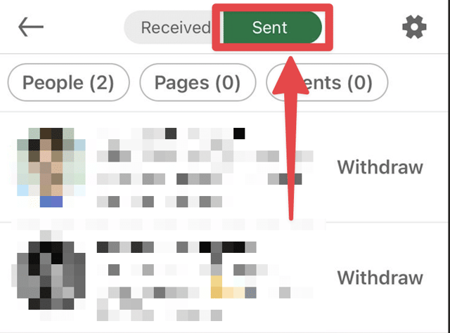 der tab „gesendet“ öffnet sich standardmäßig auf linkedin und zeigt personen, denen du einladungen gesendet hast