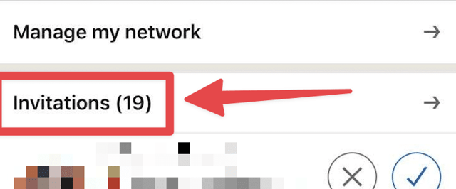 auf einladungen tippen, um zu sehen, wer dir eine linkedin-einladung gesendet hat und wem du eine gesendet hast