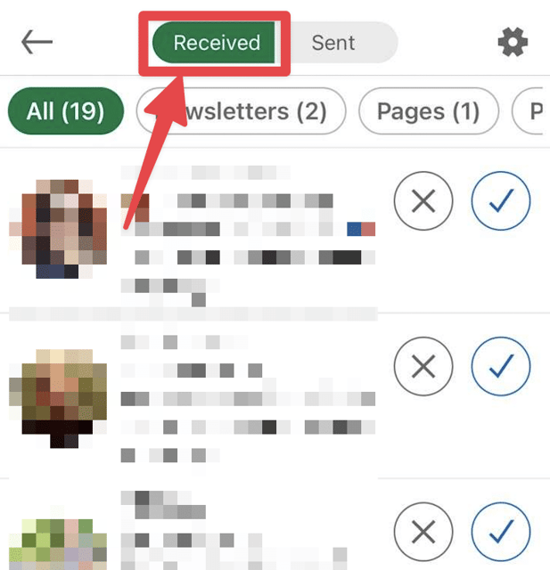 auf erhalten klicken, um linkedin-verbindungseinladungen zu sehen