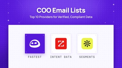 Top 10 COO Email List Providers to Build Verified Email Lists