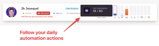 suivre les actions d'automatisation linkedin