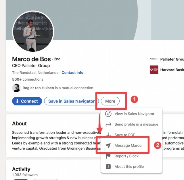 identifier un profil ouvert