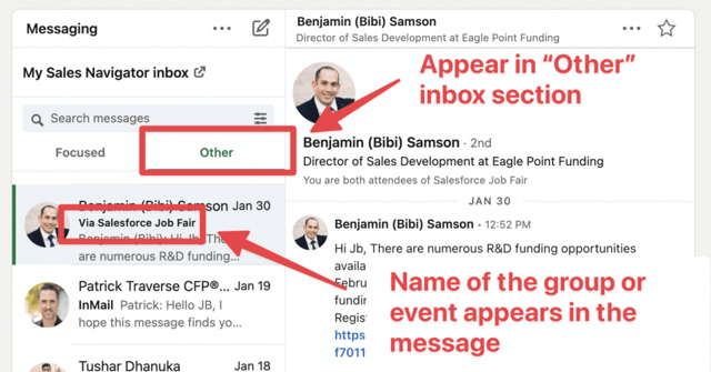 demande de message linkedin 1