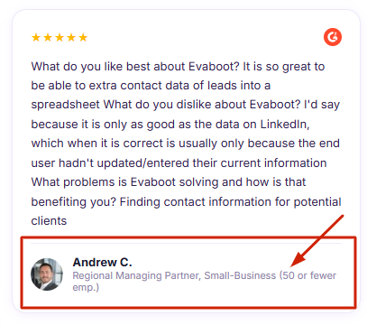 not anonymous testimonials