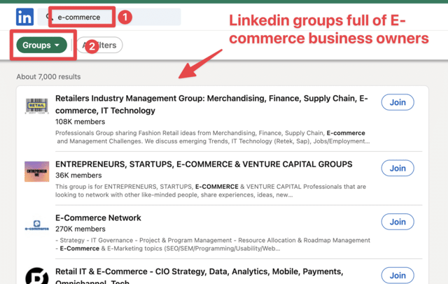 linkedin gruppen nutzen, um e-commerce kunden zu finden