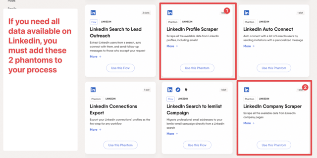 exporter des informations sur le profil et le compte linkedin