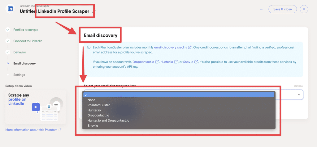 export email linkedin profile