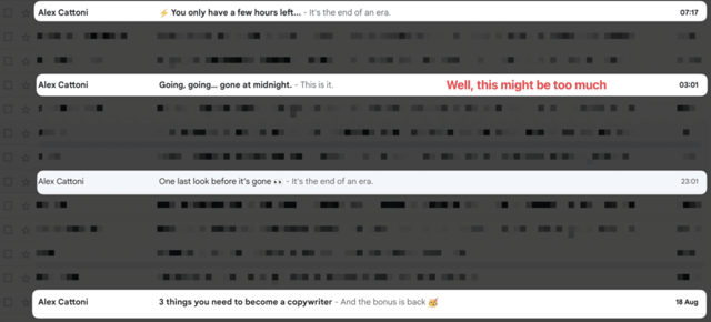 emails sudden spikes in volume