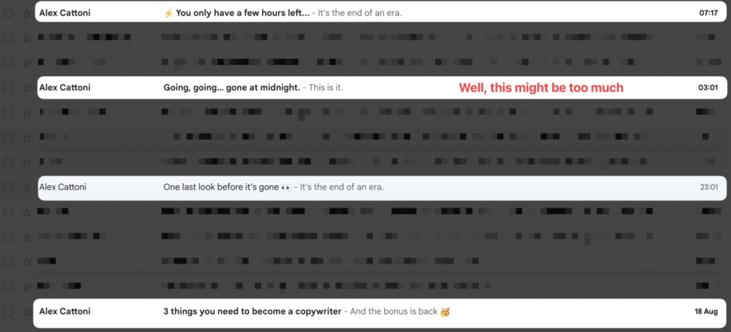 emails sudden spikes in volume