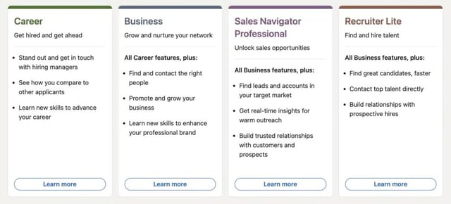 offerte crediti inmail linkedin