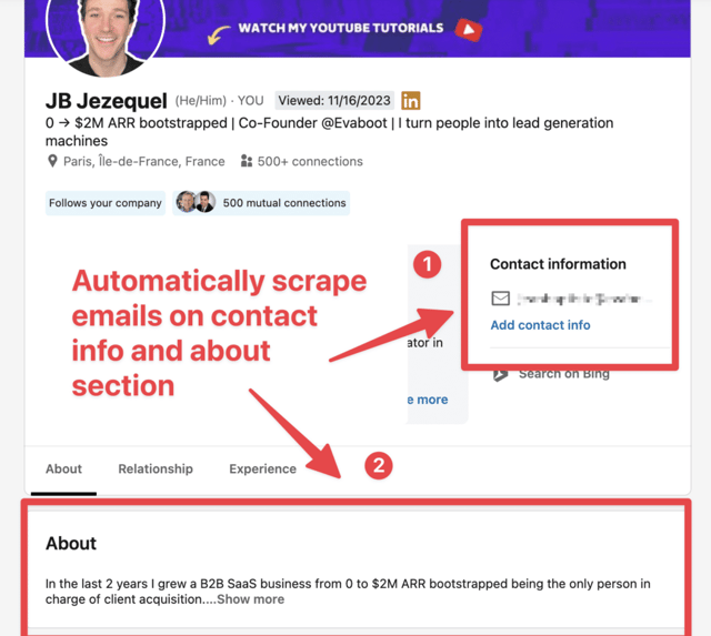 scrape emails linkedin sales navigator