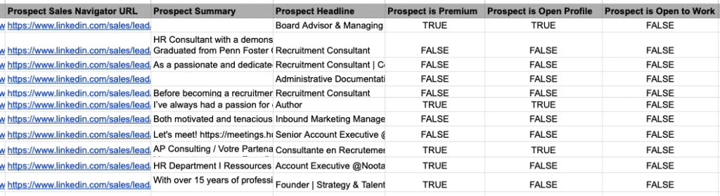 linkedin url enrichment csv file