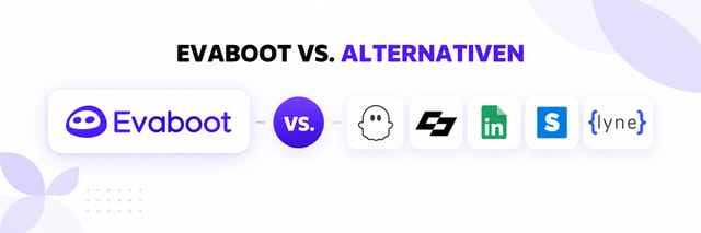 Evaboot im Vergleich mit den Alternativen Phantombuster, Captain Data, Derrick, Skrapp und Lyne