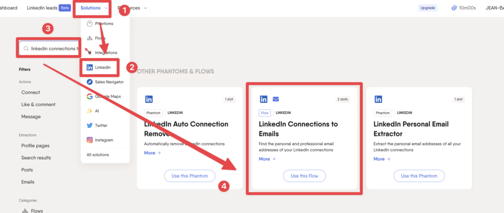 find email of linkedin connections