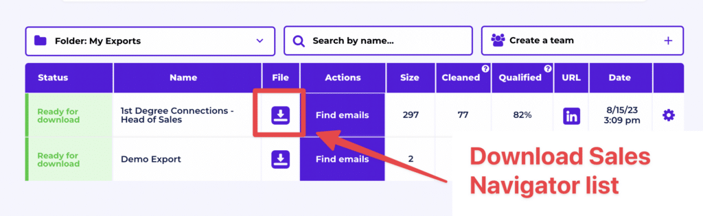 download linkedin contact from sales navigator