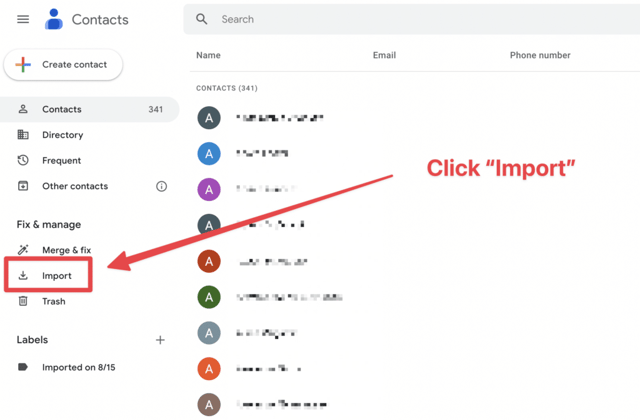 click import