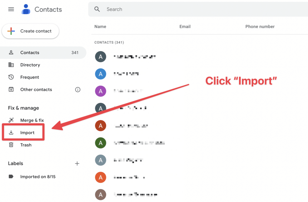 click import