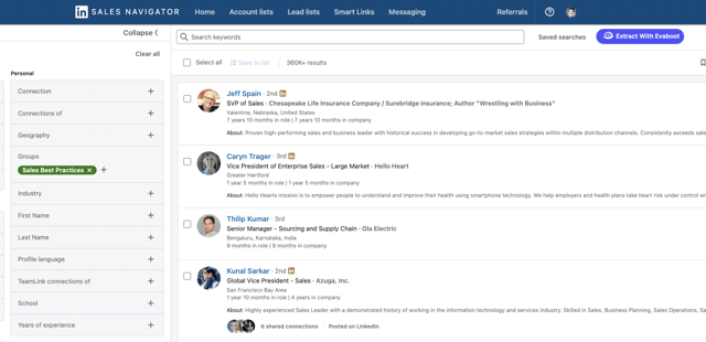 export linkedin group members