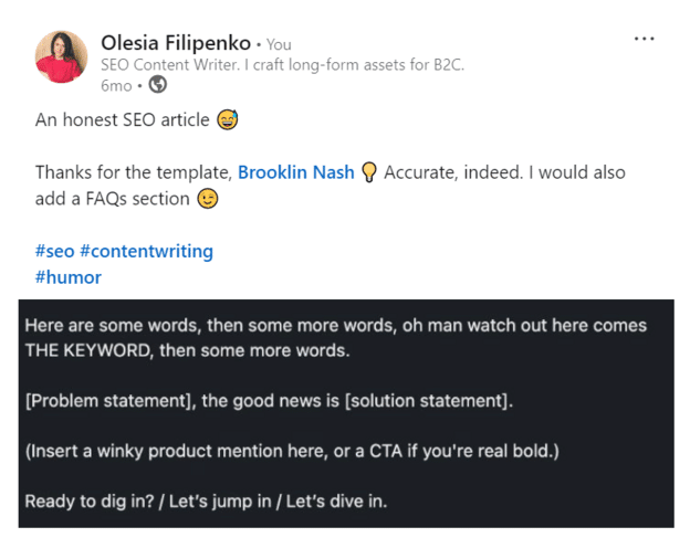 Post with emoji example