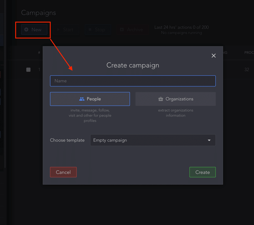 create campaign linkedin helper