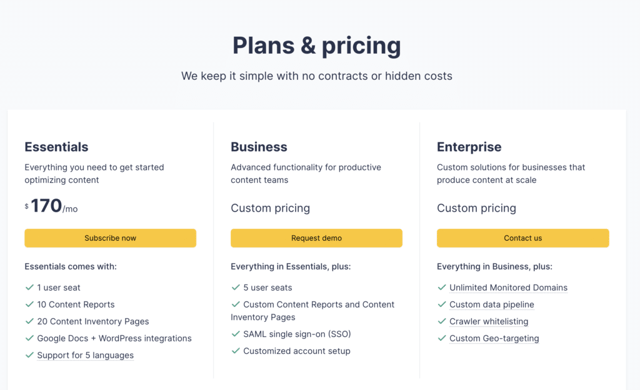 clearscope pricing