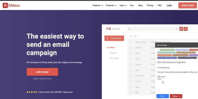 gmass email outreach tool integrated with gmail