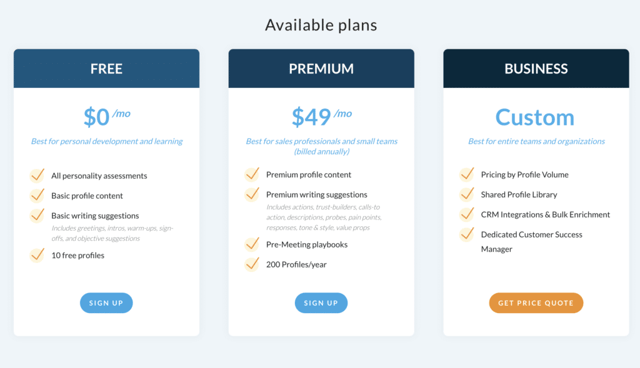 crystal knows pricing