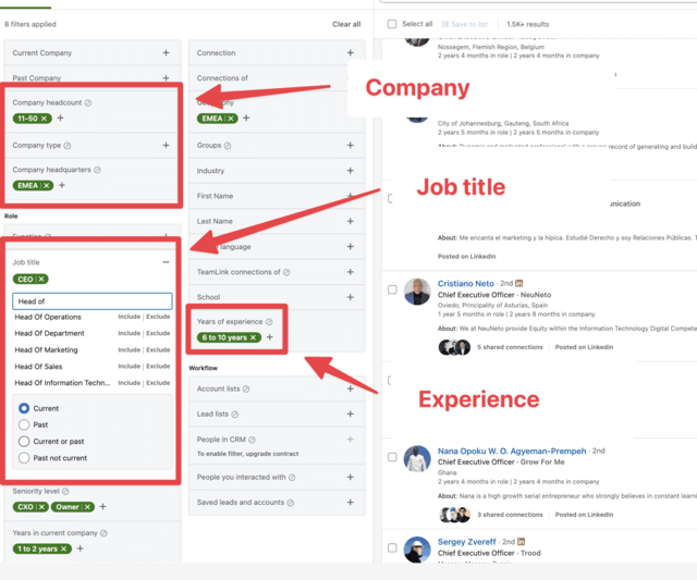 linkedin sales navigator features