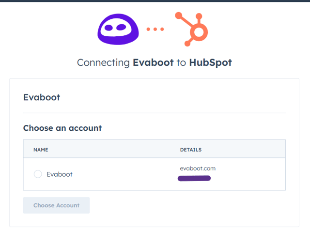 connection to Hubspot in progress