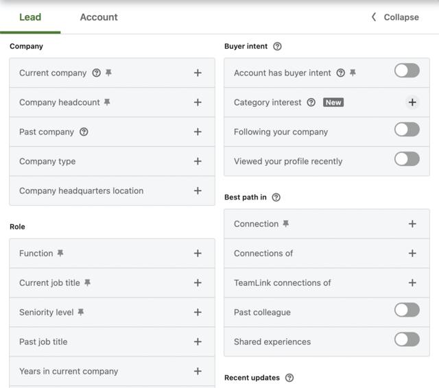 linkedin sales navigator filters for effectively searching right people