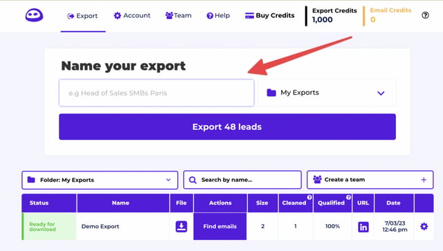 название Sales Navigator экспорт