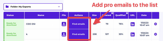 извлечение электронной почты из Sales Navigator