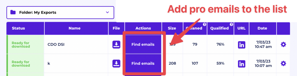 извлечение электронной почты из Sales Navigator