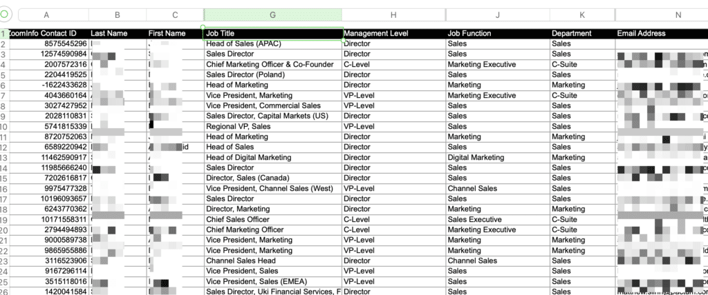 zoominfo export data results